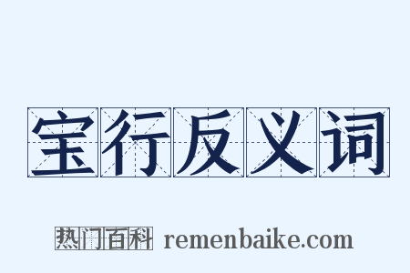宝行反义词是什么意思的图片